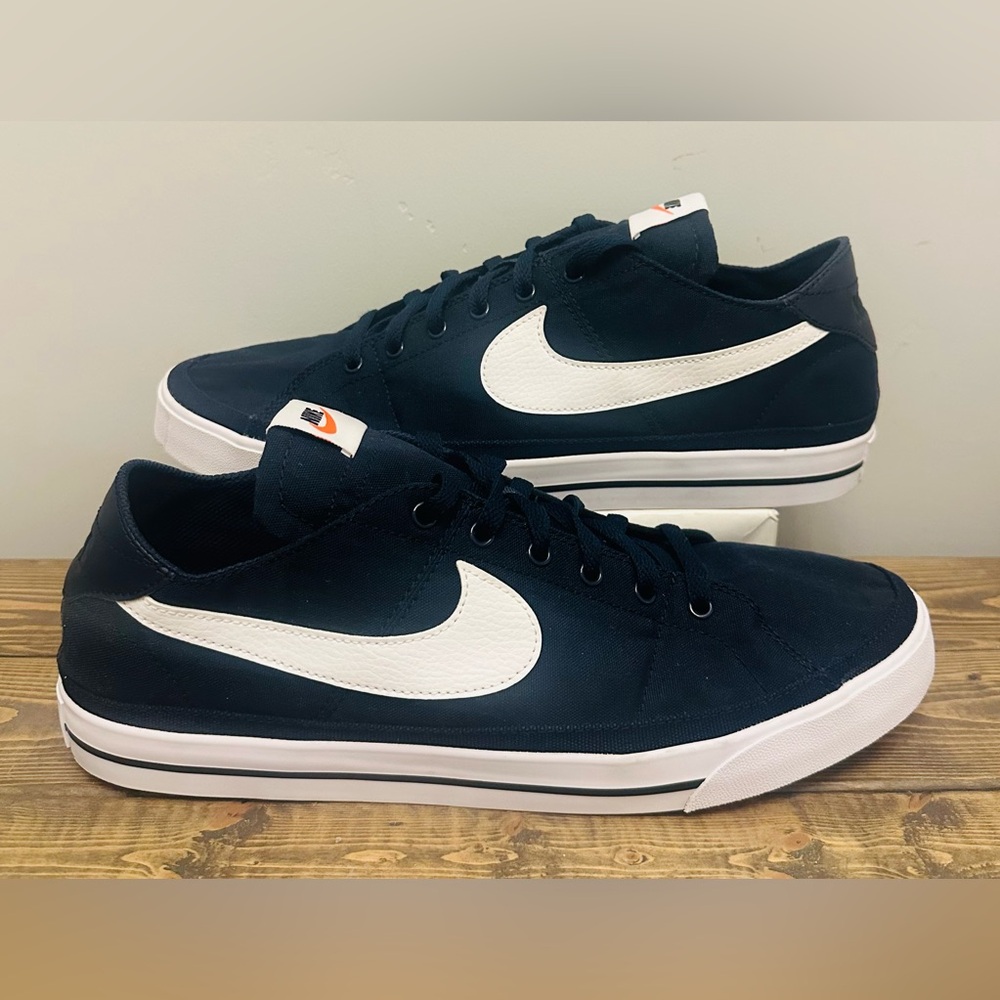 Nike Court Legacy Sneakers Blue Cw6539-401 Canvas Low Top Men’s Size 13